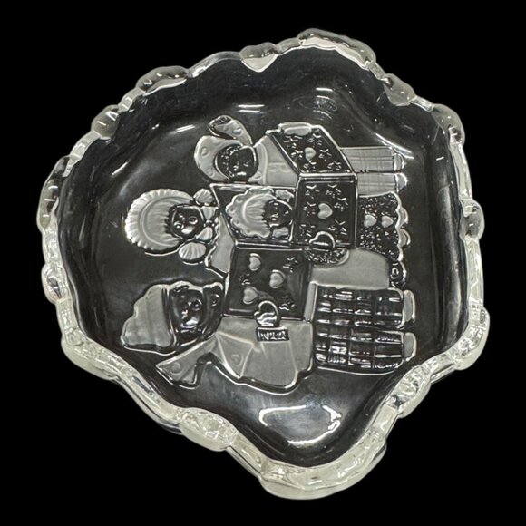 Mikasa Germany Vintage Sweet Dish Carolers 8-1/4" Heavy Crystal - Picture 2 of 8